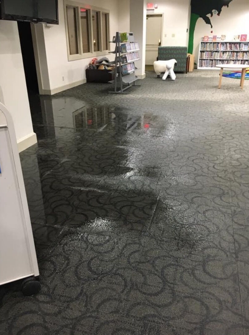 Goliad County Library water damage